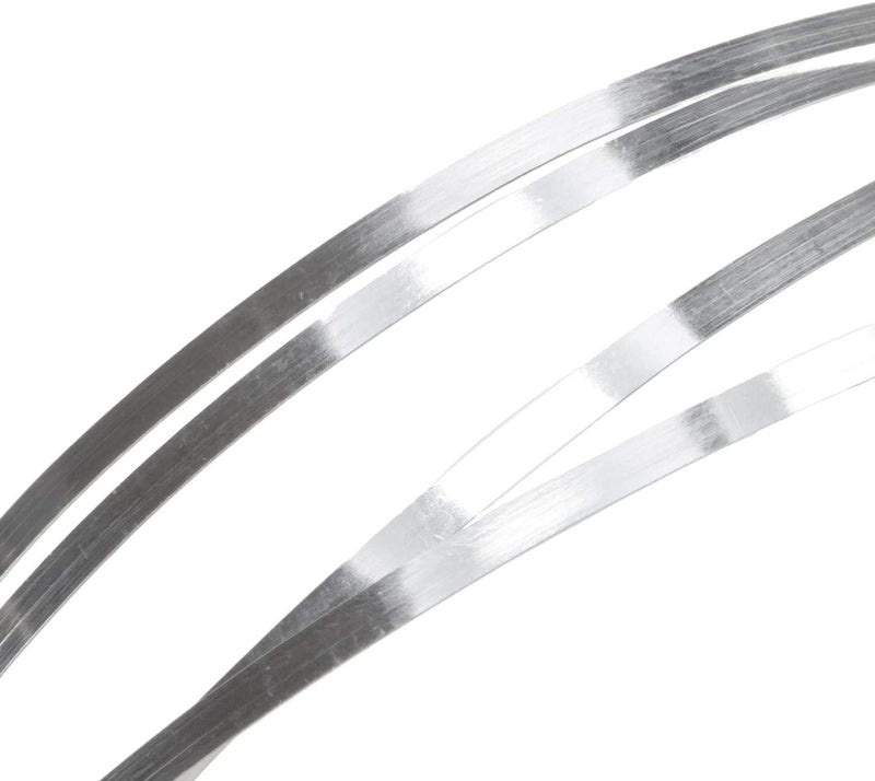 uGems Bezel Strip Wire 925 Sterling Silver Flat 4mm x 26 Gauge Qty=12 Inches - Image 1
